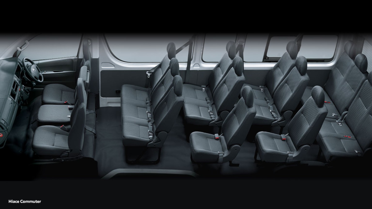 Toyota Hiace 15 seater interior